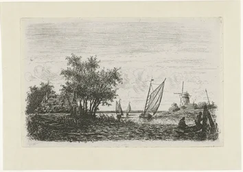 Barcos sobre um lago