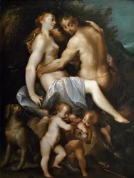 Pintura de Adônis e Vênus de Joseph Heintz chamada de Ancião