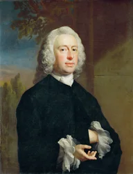 Um homem desconhecido de negro, 1735