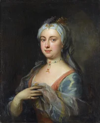 Retrato de Lady Mary Wortley Montagu (1689-1762) par Highmore, Joseph (1692-1780), - Óleo sobre tela, 76x61,5 - Coleção Particular