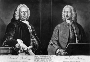 Os irmãos Buck, gravados por Richard Houston, 1774
