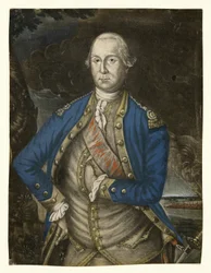 Sua Excelência George Washington Esquire, pub. 1776 (gravura colorida à mão)
