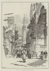 A vida no Egito, a mesquita da Sharia-el-Aybar, Cairo