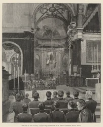 A perda do Victoria, solene serviço de réquiem na Catedral de São João, Malta, 4 de julho