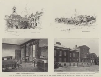 Vistas do Palácio de Kensington, as Salas de Estado das quais são, pelo Comando da Rainha, para serem restauradas e abertas ao público.