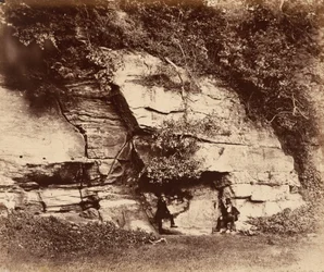 O Echo Rock, Fountains Abbey, 1856 (foto)