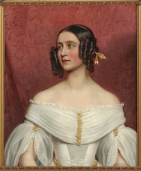 Princesa Adelgunde da Baviera 1823-1914 como noiva, 1842.
