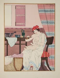 Enfermagem de crianças, ilustração de &39;The Works of Hippocrates&39;, 1934