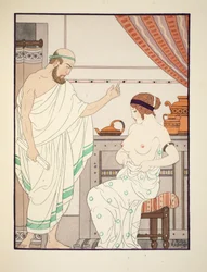 Exame físico, ilustração de &39;The Works of Hippocrates&39;, 1934