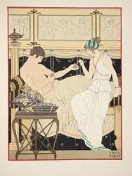 Nós fartamos com uvas e figos menos, ilustração de &39;The Works of Hipócrates&39;, 1934