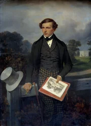 Retrato de Gustave de Maupassant, pai do escritor. Pintura de Joseph Louis Hippolyte Bellange (1800-1866)