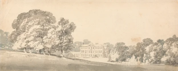 Uma casa georgiana de três andares num parque