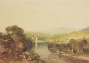 Moinho de Addingham em Wharfe, West Yorkshire, c.1808 (aguarela sobre papel)