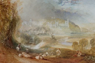 Castelo de Arundel e cidade, c.1824