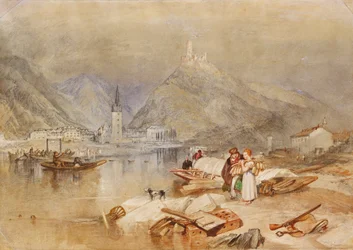 Berncastel no Mosela com as ruínas de Landshut, c.1834
