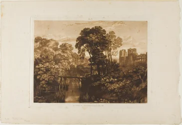 Berry Pomeroy Castle, placa 58 do Liber Studiorum