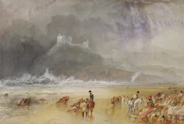 Castelo de Criccieth, Norte do País de Gales, cerca de 1835