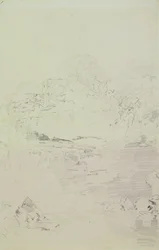 Falls of the Clyde, c.1801 (lápis sobre papel)