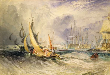 Gosport: a entrada para o porto de Portsmouth (wc no papel)