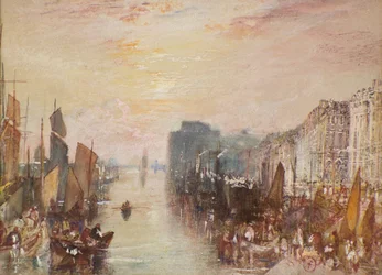River Scene, Le Havre, c.1832 (aquarela)