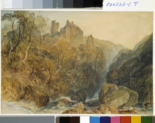 Castelo de Rosslyn (aguarela sobre papel branco)