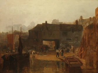 Saltash com a balsa da água, Cornwall, 1811