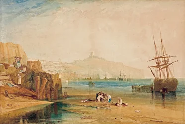 Scarborough, manhã, meninos pegando caranguejos, c. 1810