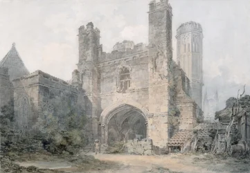 St. Augustine&39;s Gate, Canterbury, c.1797 (w - c sobre lápis em papel tecido)