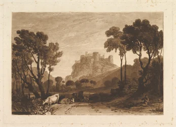 O castelo acima dos prados Liber Studiorum, parte II, placa 8, 1808.