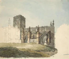 A abadia arruinada em Haddington, c. 1794 (aquarela sobre grafite em papel wove)