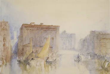Veneza: A Accademia, 1840 (wc com caneta e tinta no papel)