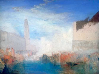 Veneza, a Piazzetta com a cerimônia do Doge Marrying the Sea, c1835