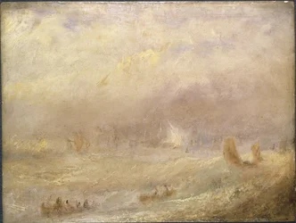 Vue de Deal - View of Deal, de Turner, Joseph Mallord William (1775-1851). Óleo sobre papel. Dimensão : 24,5x32 cm. Nationalmuseum Stockholm