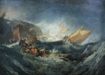 Naufrágio de um navio de transporte, c.1810 (óleo sobre tela)