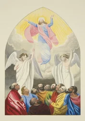 Janela desenhada por Edward Bird, R.A., na Igreja do Templo (aguarela sobre papel)