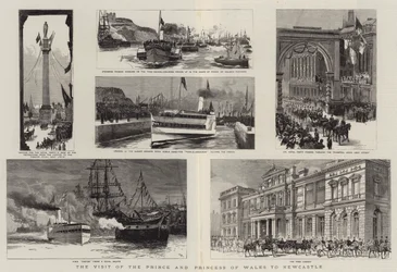A visita do Príncipe e Princesa de Gales a Newcastle