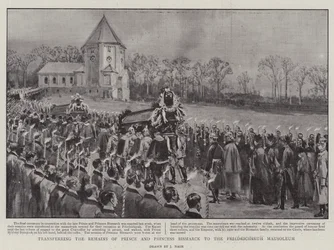 Transferência dos restos do príncipe e da princesa Bismarck para o mausoléu de Friedrichsruh