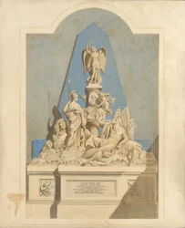 Design para The Three Captains Memorial, ca. 1784.