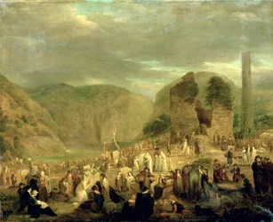 Dia de todas as almas no cemitério de Glendalough