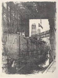 A construção do Batalha Naval, 1917.