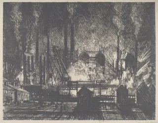 Mudando de turno, Charleroi, 1911.