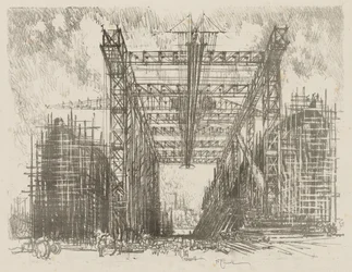 Trabalho de Guerra Inglês: The Gantry (A Merchant Shipyard)