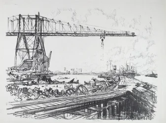 Canal Francês e Guindastes Americanos, 1912.