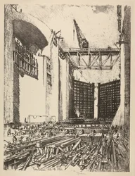 Colocação do andar de Pedro Miguel Lock