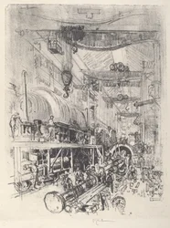 Fazendo um motor de turbina, 1917.