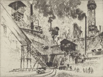 Boca da Mina, Ruhrort perto de Oberhausen, 1910.