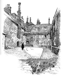 Old Charterhouse: Em Washhouse Court, 1886