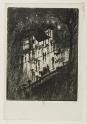 Noite chuvosa, Charing Cross Shops, 1903