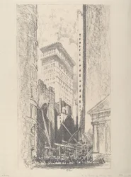 Reconstruindo a Broad Street, 1910.