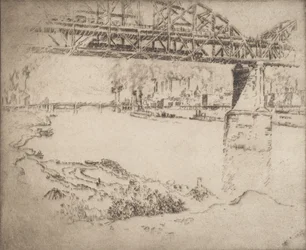 A ponte da cidade, St. Louis, 1919.